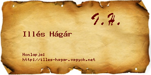 Illés Hágár névjegykártya